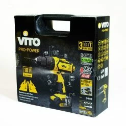 Cheap 😍 Vito Perceuse Visseuse 14,4V 3 batteries lithium-ion 2.0Ah + Chargeur rapide Eclairage LED Indicateur de charge ⭐ 10 Cheap 😍 Vito Perceuse Visseuse 14,4V 3 batteries lithium-ion 2.0Ah + Chargeur rapide Eclairage LED Indicateur de charge ⭐ -Pas Cher Facom Magasin 3701107715466 6 1