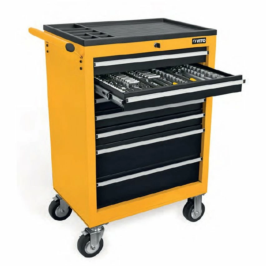 Top 10 💯 Servante d'atelier 7 tiroirs 221 Outils Professionnelle VITO Qualité Chrome Vanadium Verrou Chariot à outils Roues pivotantes 🎉 1 Top 10 💯 Servante d'atelier 7 tiroirs 221 Outils Professionnelle VITO Qualité Chrome Vanadium Verrou Chariot à outils Roues pivotantes 🎉