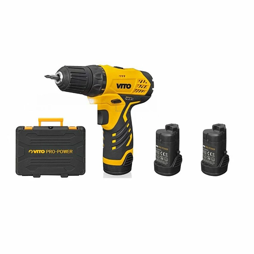 Coupon 🤩 Vito Visseuse 12V sans fil 2Batteries Lithium-ion 2.0 Ah Eclairage LED Indicateur de charge 6 embouts Mallette ✔️ 2 Coupon 🤩 Vito Visseuse 12V sans fil 2Batteries Lithium-ion 2.0 Ah Eclairage LED Indicateur de charge 6 embouts Mallette ✔️ – Image 2