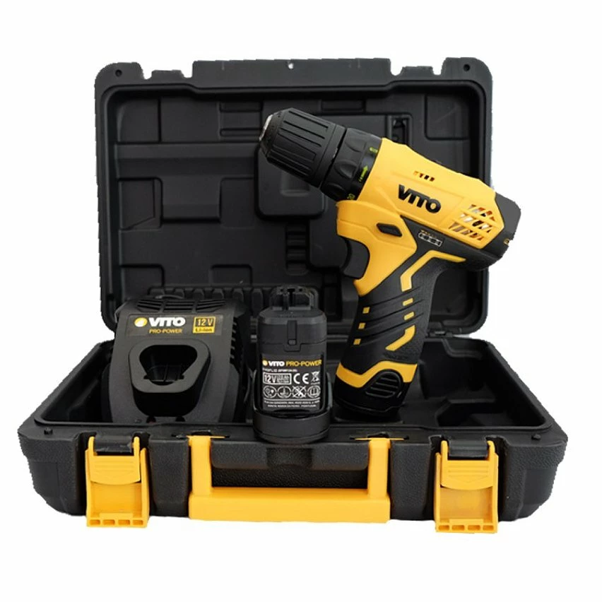 Coupon 🤩 Vito Visseuse 12V sans fil 2Batteries Lithium-ion 2.0 Ah Eclairage LED Indicateur de charge 6 embouts Mallette ✔️ 3 Coupon 🤩 Vito Visseuse 12V sans fil 2Batteries Lithium-ion 2.0 Ah Eclairage LED Indicateur de charge 6 embouts Mallette ✔️ – Image 3