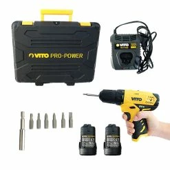 Coupon 🤩 Vito Visseuse 12V sans fil 2Batteries Lithium-ion 2.0 Ah Eclairage LED Indicateur de charge 6 embouts Mallette ✔️ 10 Coupon 🤩 Vito Visseuse 12V sans fil 2Batteries Lithium-ion 2.0 Ah Eclairage LED Indicateur de charge 6 embouts Mallette ✔️ -Pas Cher Facom Magasin 3701107719938 4