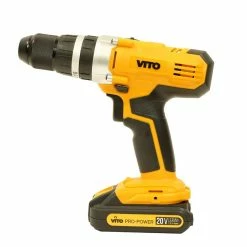 Promo ⭐ Perceuse Visseuse sans fil 20V VITOPOWER + 2 batteries 2.0 Ah + 1 Chargeur rapide 🧨 -Pas Cher Facom Magasin 3701107720590 6