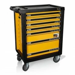 Discount 🧨 Servante d'atelier VITO 7 tiroirs Chariot d'atelier sur roues Haute qualité Avec frein Meuble de garage Etabli ⌛
