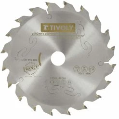 Promo ✨ Lame Scie Circulaire à Bois Ø160mm TIVOLY 20 dents alesage Ø20mm bague Ø16mm Acier Carbure Coupe ultra rapide bois ⌛