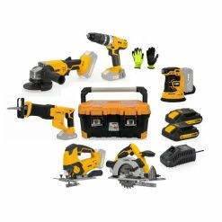 Wholesale 🔔 Vito PACK 6 Outils sans fil 20V + 2 Batteries 2AH Lithium + Chargeur rapide + Caisse à outils + Gants de protection 🤩