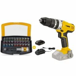 Best deal 😍 Perceuse sans fil 20V + Batterie Lithium 4Ah + 32 embouts Vissage + Chargeur Rapide VITO EGO LI 🎉