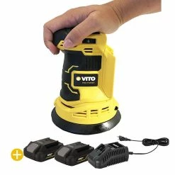 Brand new ⭐ Ponceuse Excentrique sans fil Orbitale 125mm 20V + 2 Batteries 4AH Lithium + Chargeur VITO EGO LI 🛒