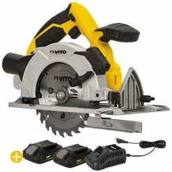 Deals 🔥 Scie Circulaire sans fil 20V + 2 Batteries lithium 2AH + Chargeur rapide VITO EGO LI 😀