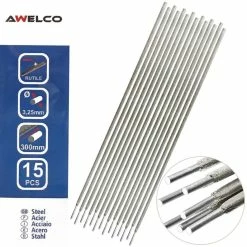 Budget 🌟 Electrodes acier 3,25 x 300 mm 15 pièces AWELCO Baguette enrobée soudure à l'arc Acier 😍
