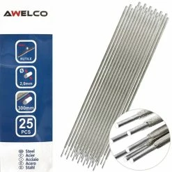 Budget 🥰 Electrodes soudage rutile 2 x 300 mm 25 pièces AWELCO Baguette enrobée soudure à l'arc Acier 👏