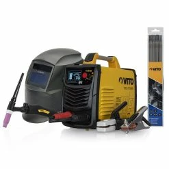 Deals 💯 Poste a souder inverter Combiné ARC TIG 150A Torche TIG +12 baguettes Ø 2.5 mm + Cagoule Automatique + Mallette luxe VITO 😍