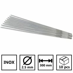 Budget 🧨 INE Baguettes inox 2.5 x 300mm-Electrode soudure à l'arc inox-Blister de 10 baguettes enrobées-soudage qualité 308 LSI-soudure mma 🎉