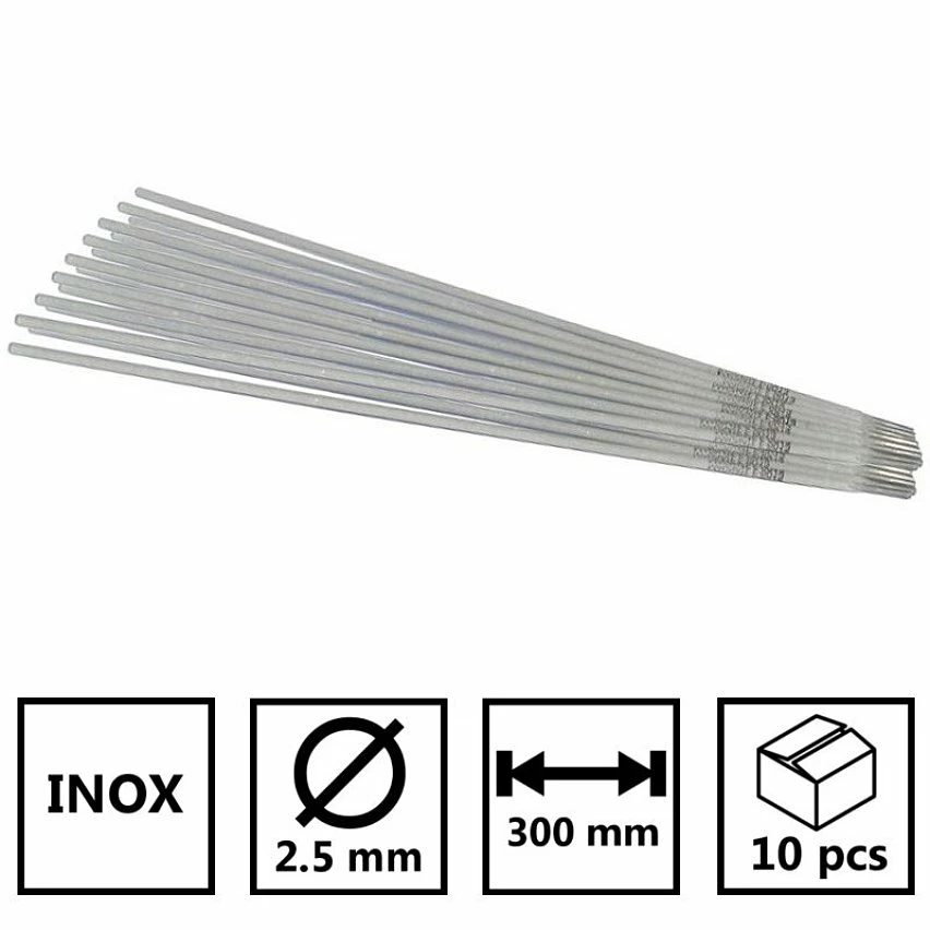 Budget 🧨 INE Baguettes inox 2.5 x 300mm-Electrode soudure à l'arc inox-Blister de 10 baguettes enrobées-soudage qualité 308 LSI-soudure mma 🎉 1 Budget 🧨 INE Baguettes inox 2.5 x 300mm-Electrode soudure à l'arc inox-Blister de 10 baguettes enrobées-soudage qualité 308 LSI-soudure mma 🎉