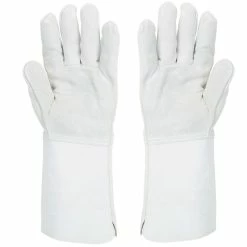 Coupon ⭐ Trafimet Distribution Gants anti chaleur taille 10 Manchette confort 15cm-Cuir extra souple-gant soudeur protection chaleur courte durée accidentelle 💯