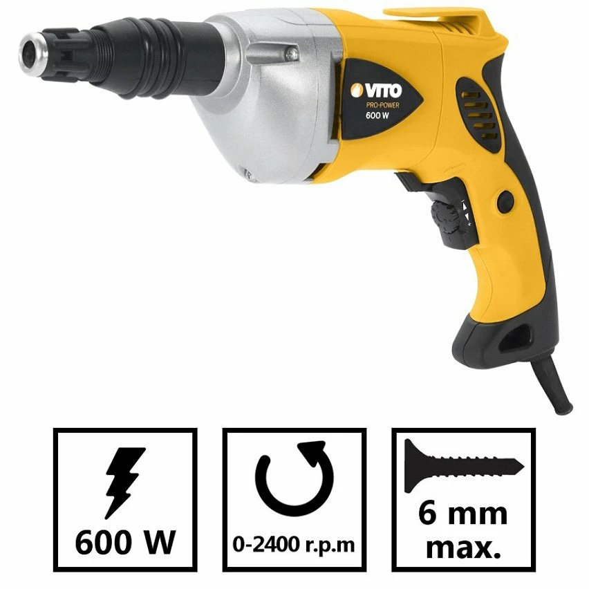 Buy đ„° Perceuse placoplatre VITO 600w plaque de plĂątre corps acier - rĂ©gulateur de vitesse de rotation, poignĂ©e d'accrochage ceinture đ„ 2 Buy đ„° Perceuse placoplatre VITO 600w plaque de plĂątre corps acier - rĂ©gulateur de vitesse de rotation, poignĂ©e d'accrochage ceinture đ„ â Image 2