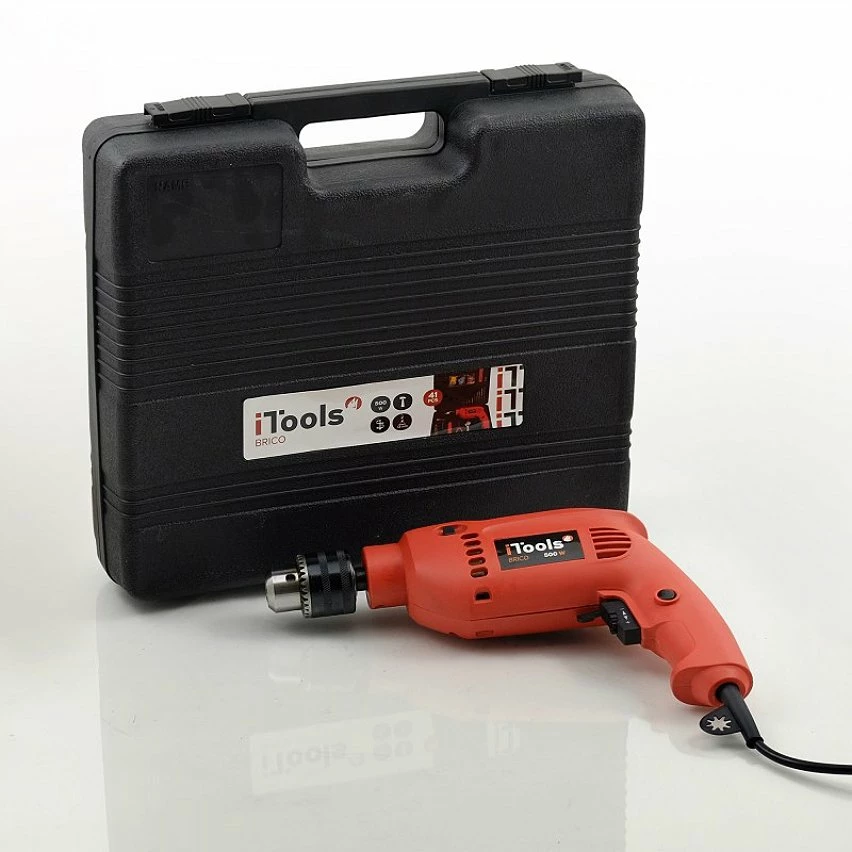 Best Sale 🎁 Perceuse à percussion 500W ITOOLS + 41 accessoires de perçage et dévissage + mallette 🎁 6 Best Sale 🎁 Perceuse à percussion 500W ITOOLS + 41 accessoires de perçage et dévissage + mallette 🎁 – Image 6