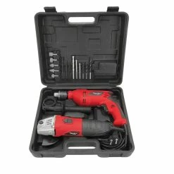 Hot Sale 🔥 Perceuse à percussion 500W + meuleuse 500W ITOOLS + Mallette 17 accessoires 😉