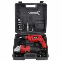 Hot Sale 🔥 Perceuse à percussion 500W + meuleuse 500W ITOOLS + Mallette 17 accessoires 😉 -Pas Cher Facom Magasin 3760120105241 3