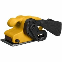 Wholesale 👏 Ponceuse à bande 900W VITOPOWER Vitesse 2500 tr/mn 75 x 533 mm + Sac de récupération 😍