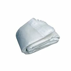 Promo 🌟 Maille Store Bâche armée d'échafaudage anti-feu 200gr/m² Blanc 3.20m x 20m 🔥