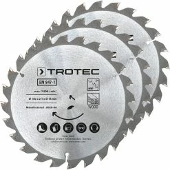 Brand new 🔔 TROTEC Lames bois pour scie circulaire Ø 150 mm 24 dents 3 pces 😀