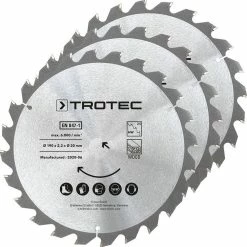 Outlet ⌛ TROTEC Lames bois pour scie circulaire Ø 190 mm (24 dents) 3 pces 👏