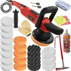 Best deal 🥰 Tectake Polisseuse excentrique K7250B - 28 pièces avec polish 👏