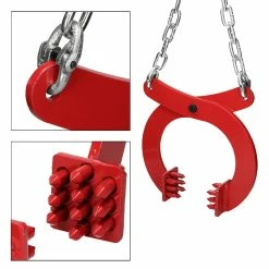 Best Pirce ⭐ ECD Germany pince à pierre d'une capacité de 1800 kg et d'une largeur de 15 cm avec chaîne en acier 👍 -Pas Cher Facom Magasin 4064649001312 3