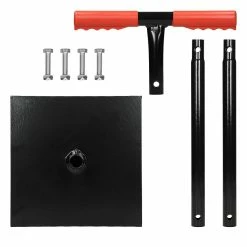 Buy 😉 ECD Germany Pilon de terre et de béton avec poignée en T en caoutchouc 12 kg d'acier 🌟 -Pas Cher Facom Magasin 4064649001930 5