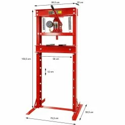 Outlet 🎉 ECD Germany Presse hydraulique d'atelier sur colonne 20T avec manomètre réglable en hauteur 🧨 -Pas Cher Facom Magasin 4064649004030 6