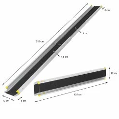 Budget 🌟 ECD Germany Rampes d'accès télescopiques rampes de chargement pliables en aluminium 270 kg 🔔 -Pas Cher Facom Magasin 4064649004481 6
