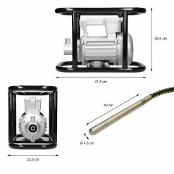 Discount 😍 ECD Germany Vibrateur électrique pour béton 1500W en acier 🔥 -Pas Cher Facom Magasin 4064649015975 7