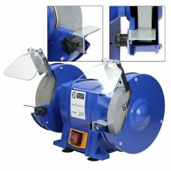 Wholesale 🎉 ECD Germany Ponceuse double 250W avec deux disques de ponçage Bleu ⌛ -Pas Cher Facom Magasin 4064649030077 3