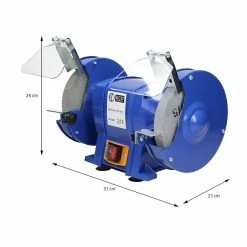 Wholesale 🎉 ECD Germany Ponceuse double 250W avec deux disques de ponçage Bleu ⌛ -Pas Cher Facom Magasin 4064649030077 6