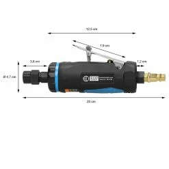 Budget 😍 ECD Germany Meuleuse pneumatique, boîtier en aluminium, 16,8x6,8 cm, noir 🌟 -Pas Cher Facom Magasin 4064649035249 6