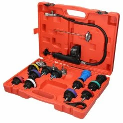 Coupon 🔔 ECD Germany Testeur de système de refroidissement 18 pièces, 45,5x35x9,5 cm, en aluminium et plastique 💯