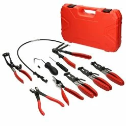 Outlet 👍 ECD Germany Set de pinces à colliers de serrage avec mallette 🔔 -Pas Cher Facom Magasin 4064649062306 4