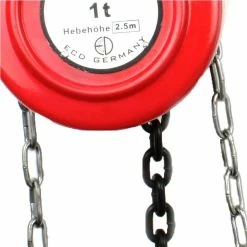 Coupon ⭐ ECD Germany Palan manuel 1T 1000kg à chaîne crochet de levage treuil poulie charge 2,5m 🔥 -Pas Cher Facom Magasin 4250912474284 3