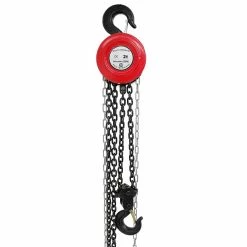 Promo 😀 ECD Germany Palan mécanique à chaîne à main treuil crochet de levage poulie 2 tonnes 2,5 m 🧨