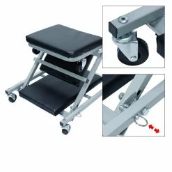 Brand new ✔️ ECD Germany Siege de mécanicien à roulettes chariot de visite atelier pliable professionnel ⌛ -Pas Cher Facom Magasin 4251171823691 4