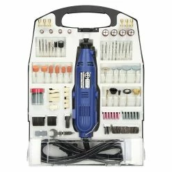 Promo 😍 ECD Germany Mini perceuse électrique broyeur-perceuse pour meuleuse 130 watts 243 pièces 🎉