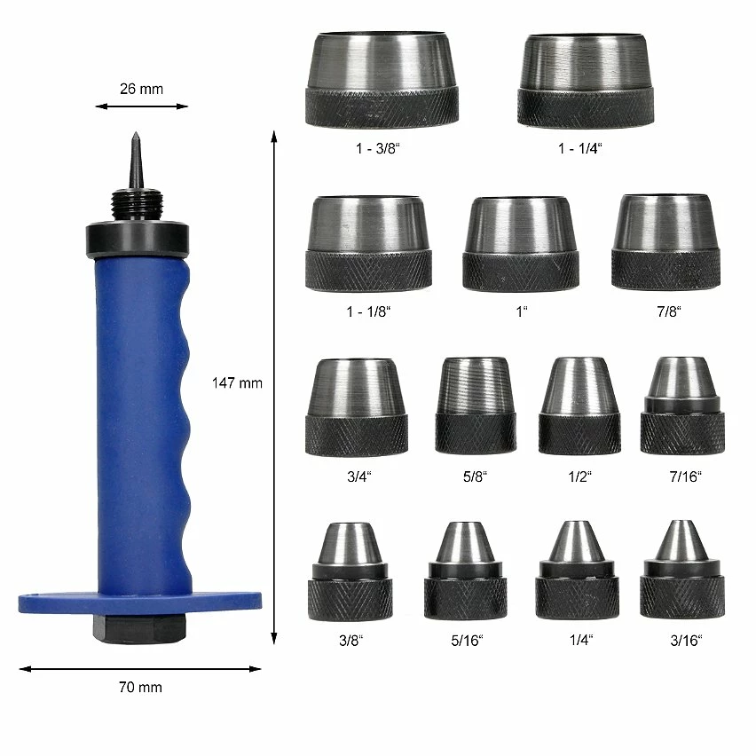 Coupon 👏 ECD Germany Ensemble de fer trou 14 tlg 5-35mm hollow punch emboutissage outils perforateurs 🎁 5 Coupon 👏 ECD Germany Ensemble de fer trou 14 tlg 5-35mm hollow punch emboutissage outils perforateurs 🎁 – Image 5