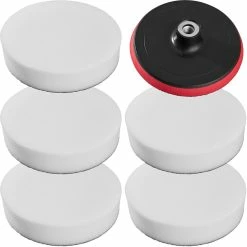 Outlet ❤️ Tectake Lot de 5 éponges de polissage soft et 1 disque de polissage Auto 180mm 🧨