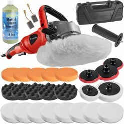 Cheap 🎉 Tectake Lustreuse Polisseuse Rotative 1400W - 27 pièces avec pâte abrasive ✔️