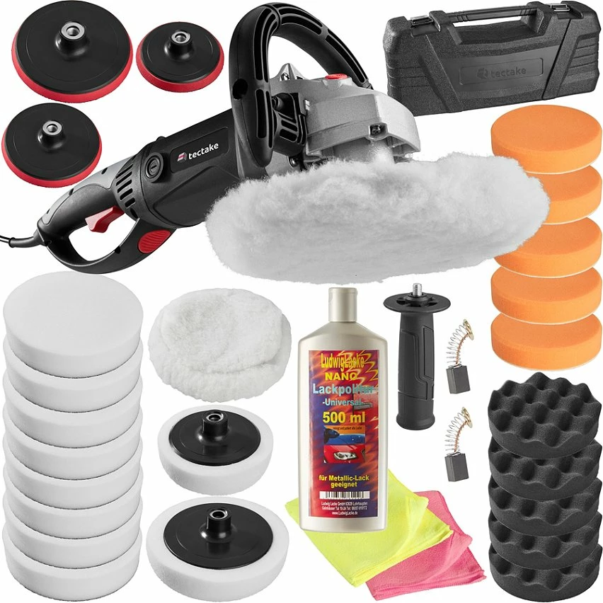 Coupon 🎁 Tectake Lustreuse Polisseuse Rotative 1500W - 30 pièces avec polish 🔔 1 Coupon 🎁 Tectake Lustreuse Polisseuse Rotative 1500W - 30 pièces avec polish 🔔