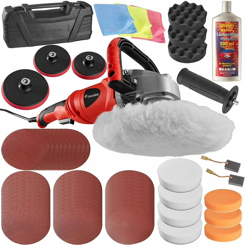 Brand new 🔔 Tectake Lustreuse Polisseuse Rotative 1400W - 58 pièces avec polish 🎉 1 Brand new 🔔 Tectake Lustreuse Polisseuse Rotative 1400W - 58 pièces avec polish 🎉
