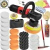 Best Sale 👏 Tectake Lustreuse Polisseuse Rectifieuse Excentrique 710W avec valise - 28 pièces avec polish 🧨