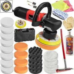 Best Sale 👏 Tectake Lustreuse Polisseuse Rectifieuse Excentrique 710W avec valise - 28 pièces avec polish 🧨