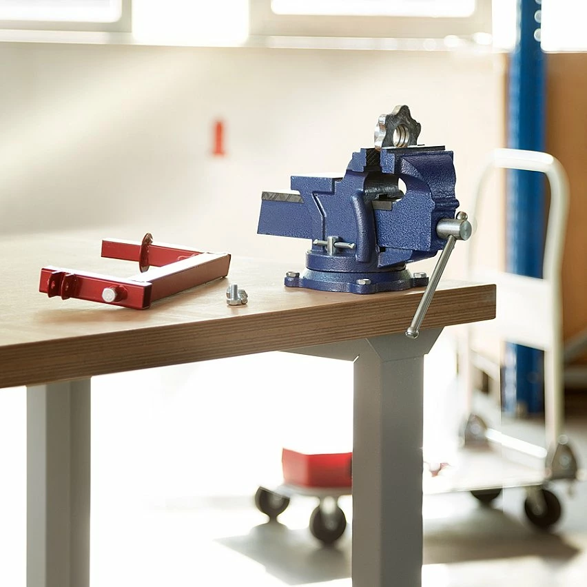 Best Pirce ⌛ Tectake Étau de serrage, établi, Enclume, Plateau Base tournante - 125 mm ❤️ 2 Best Pirce ⌛ Tectake Étau de serrage, établi, Enclume, Plateau Base tournante - 125 mm ❤️ – Image 2