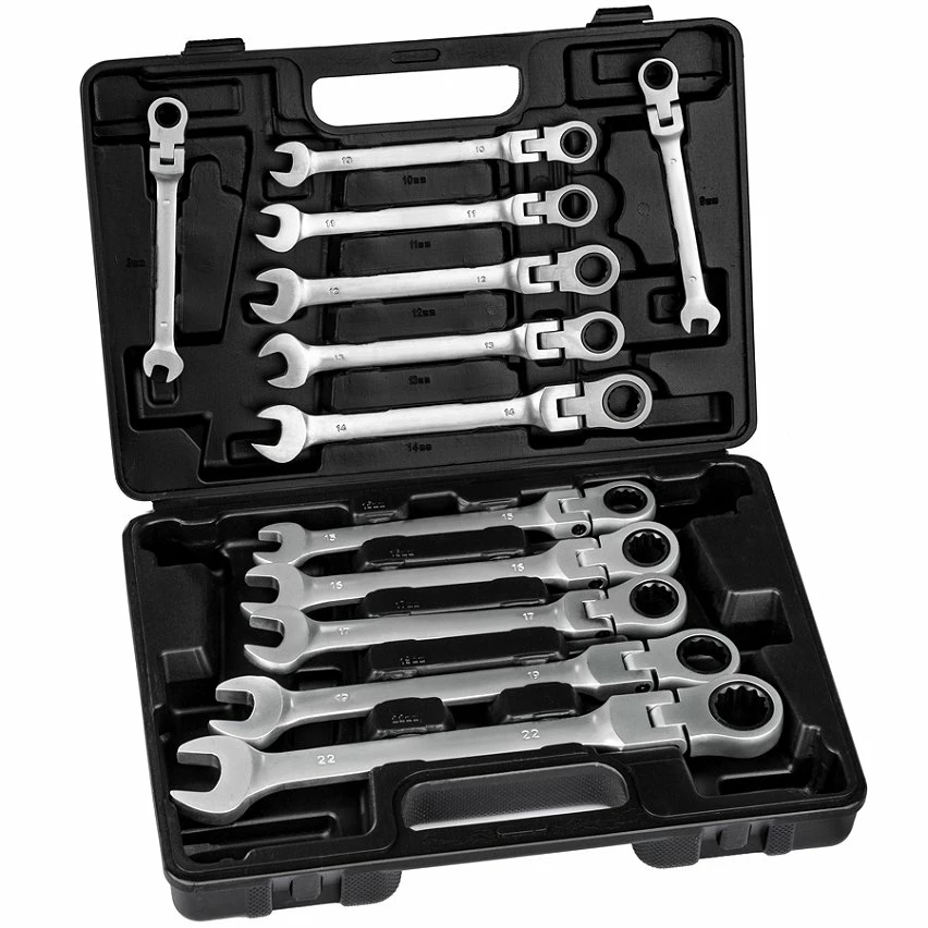 New 😉 Tectake Coffret à Outils, 12 Clés à Cliquet Acier Chrome Vanadium 🛒 1 New 😉 Tectake Coffret à Outils, 12 Clés à Cliquet Acier Chrome Vanadium 🛒